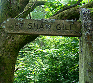 sign post for shaw ghyll